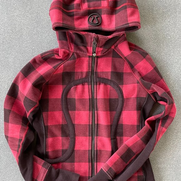 RARE EUC Lululemon Scuba Hoodie II in Buffalo Plaid Mini Camp Check size 8 - Picture 2 of 10